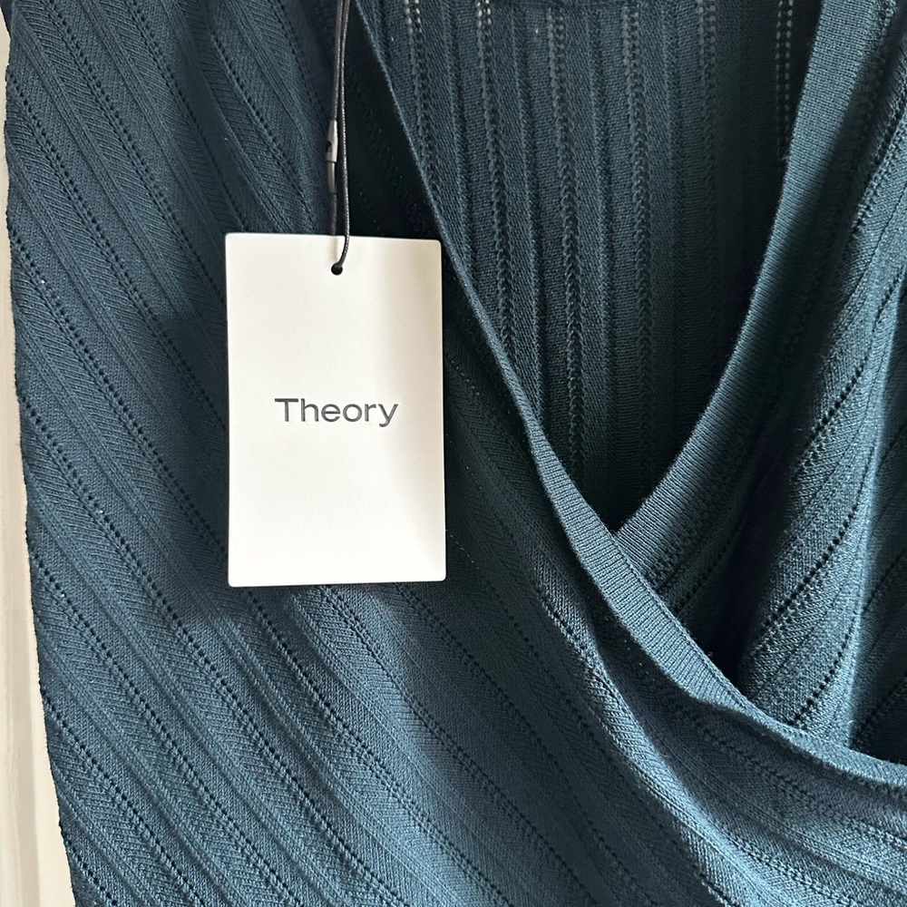 Theory Blue Blouse Top